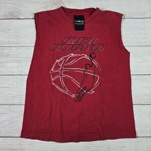 Vintage Y2K AND1 Style Rim Rocka Boys Basketball Muscle T-Shirt Size 7(L)